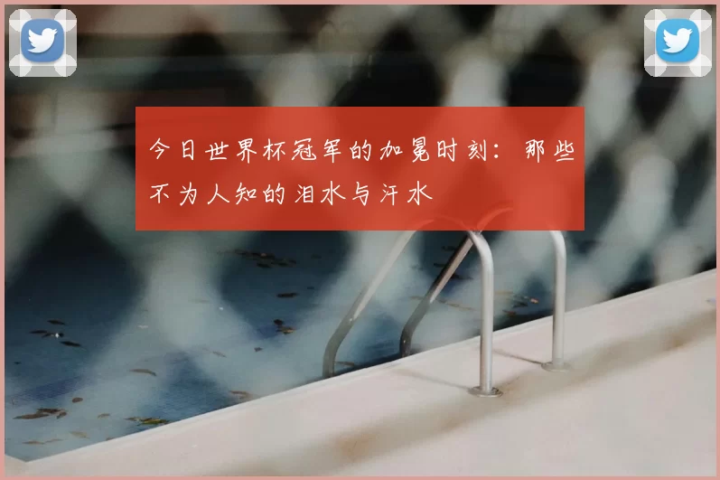 今日世界杯冠军的加冕时刻:那些不为人知的泪水与汗水